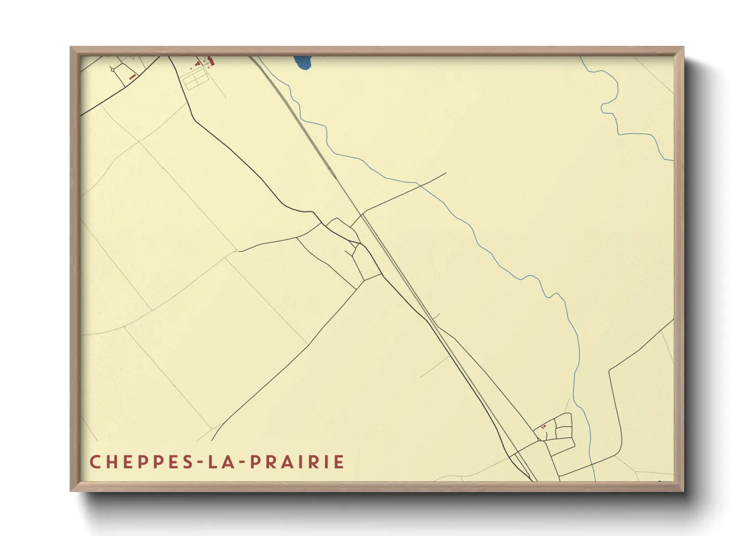 Une affiche de carte sur Cheppes-la-Prairie