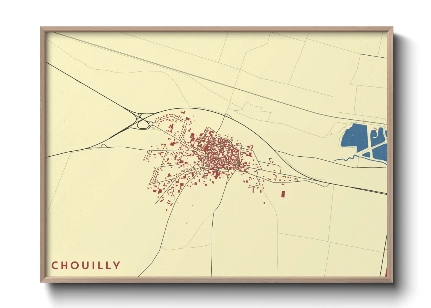 Une affiche de carte sur Chouilly