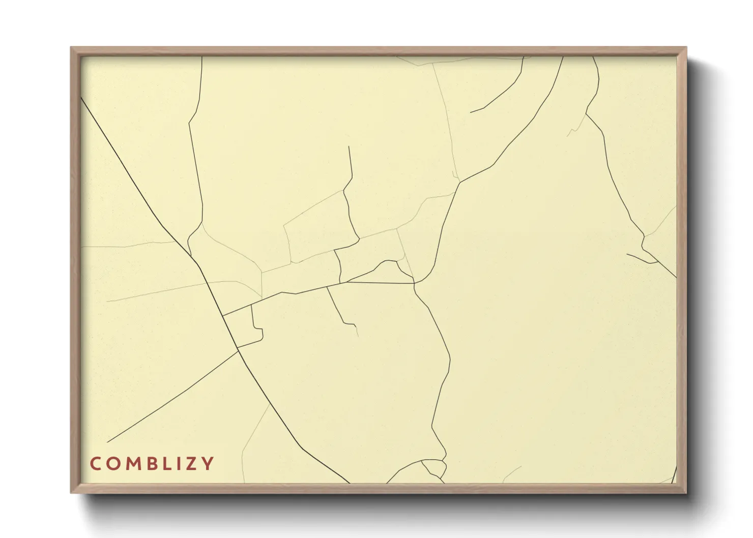Une affiche de carte sur Comblizy