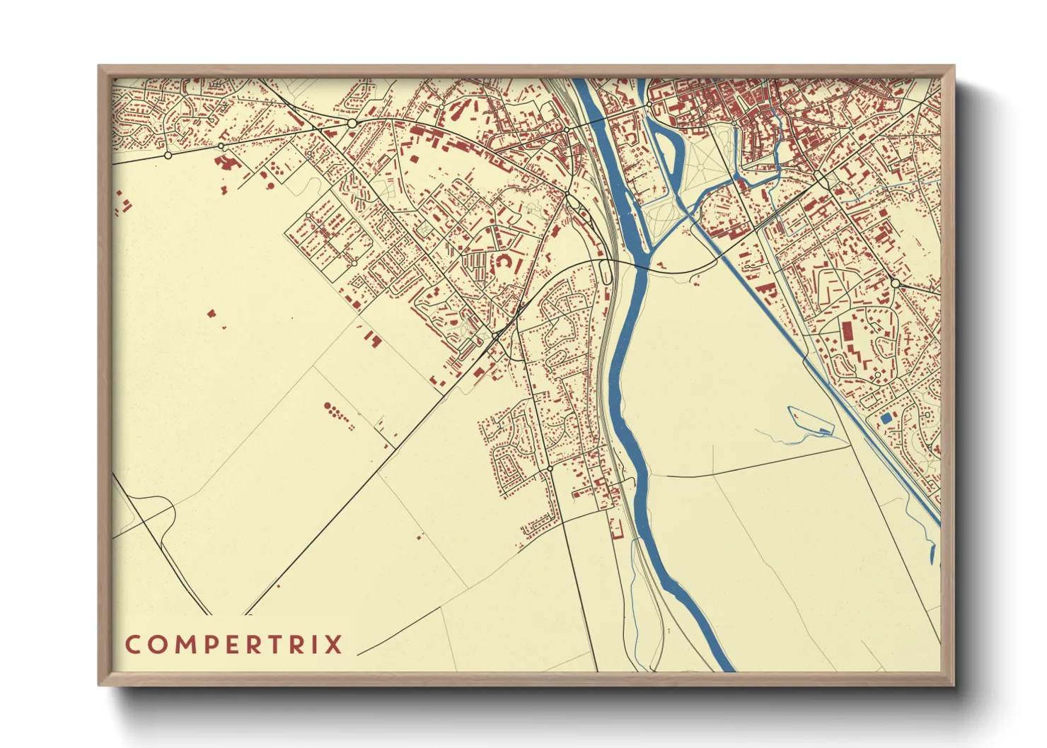 Une affiche de carte sur Compertrix