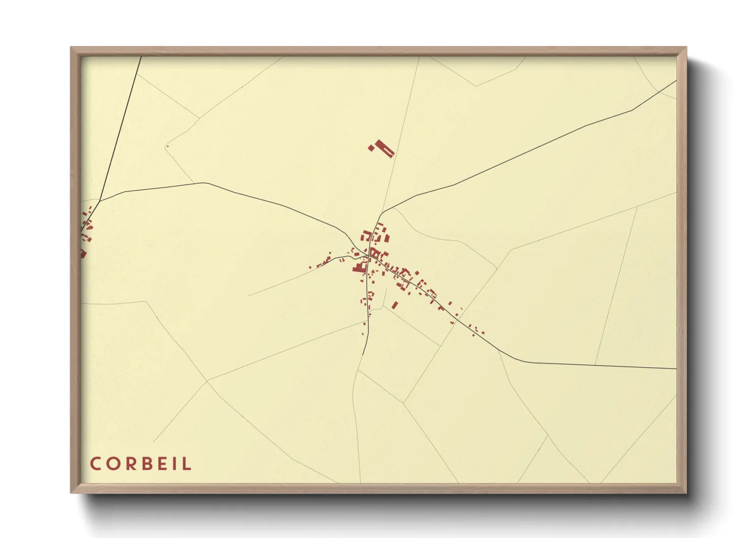 Une affiche de carte sur Corbeil
