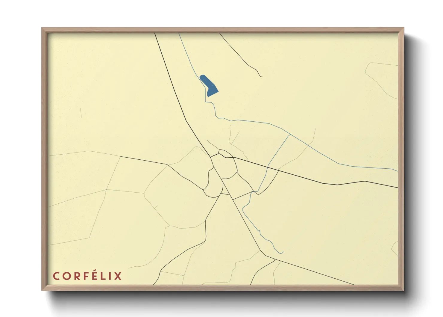 Une affiche de carte sur Corfélix