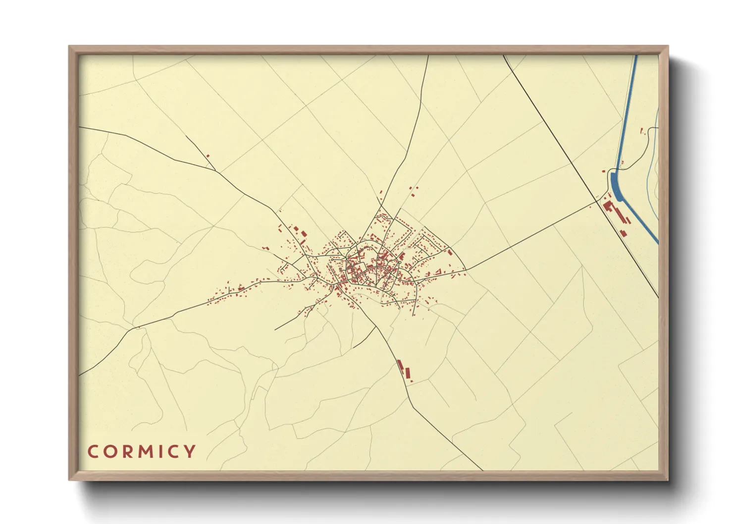 Une affiche de carte sur Cormicy