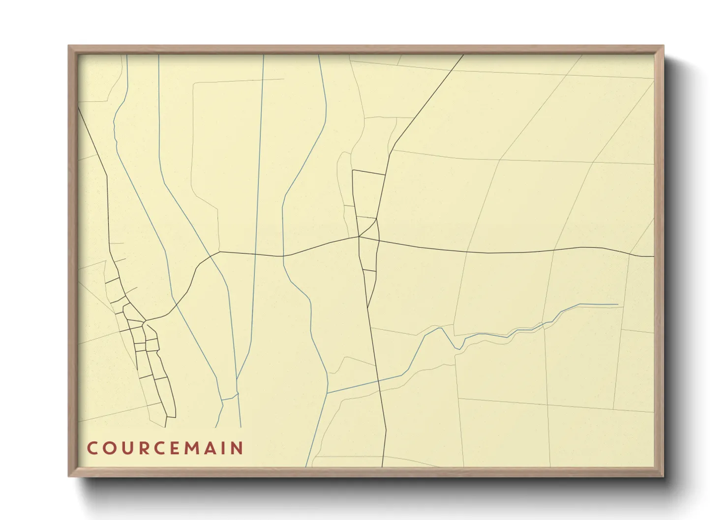 Une affiche de carte sur Courcemain
