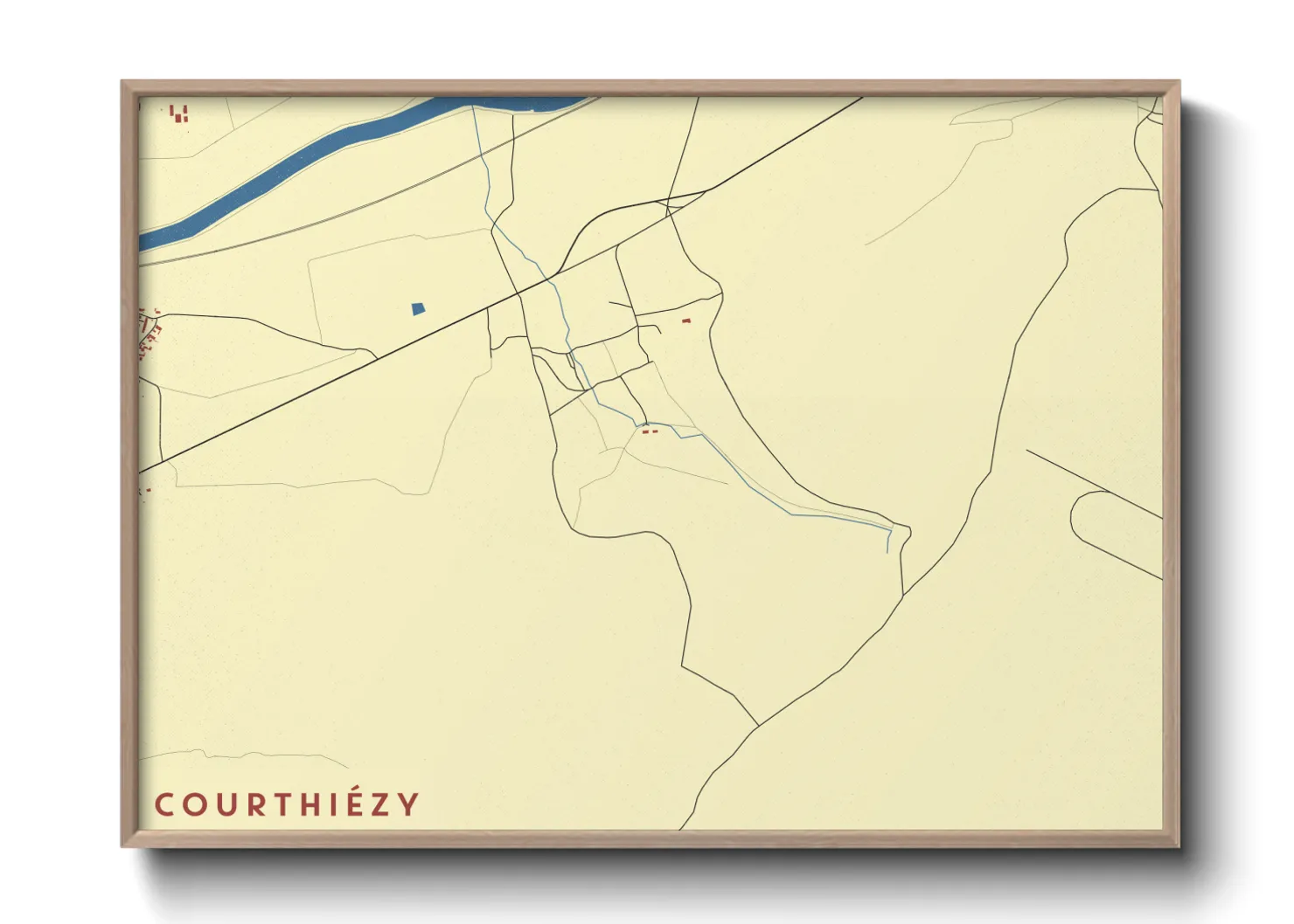 Une affiche de carte sur Courthiézy