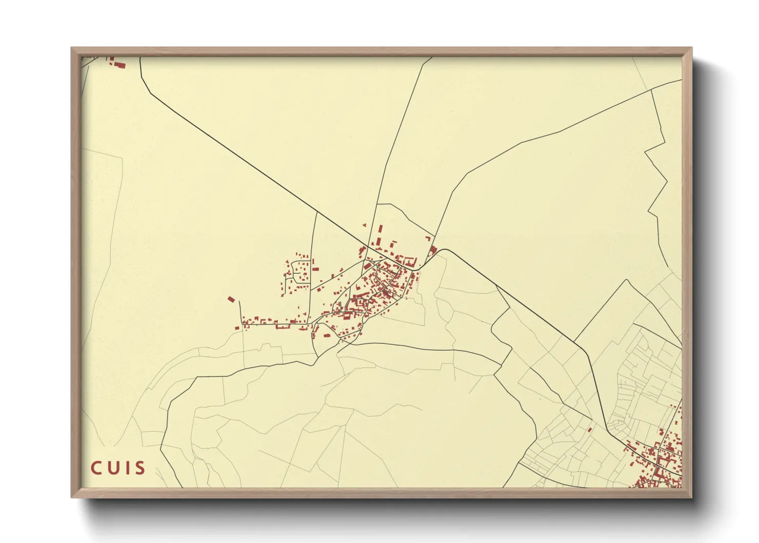 Une affiche de carte sur Cuis