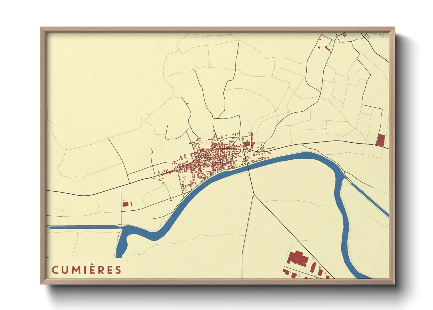 Une affiche de carte sur Cumières