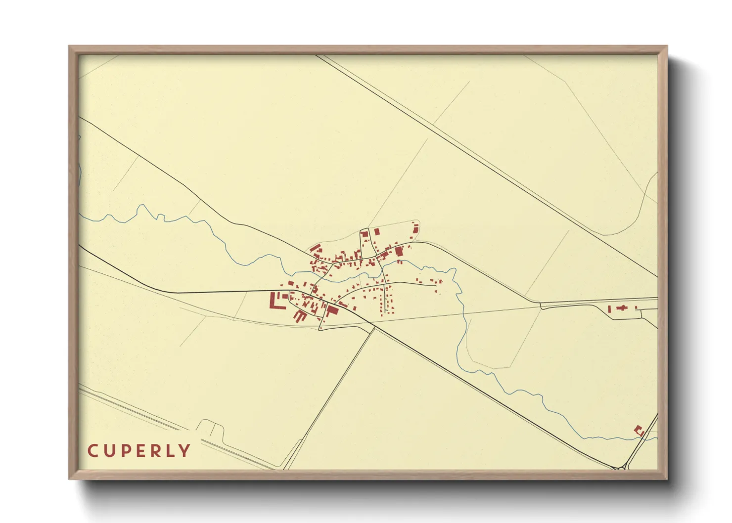 Une affiche de carte sur Cuperly