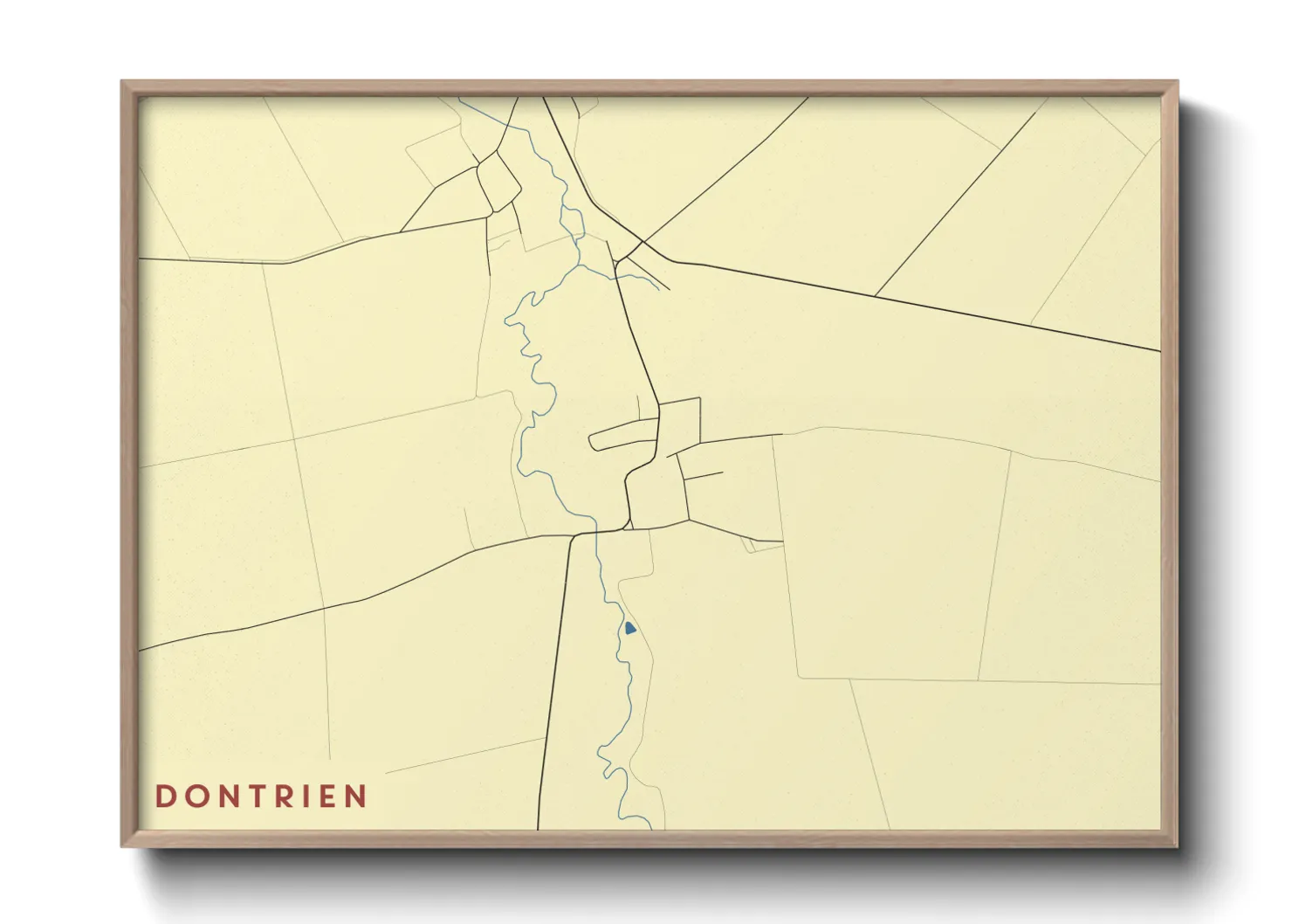 Une affiche de carte sur Dontrien