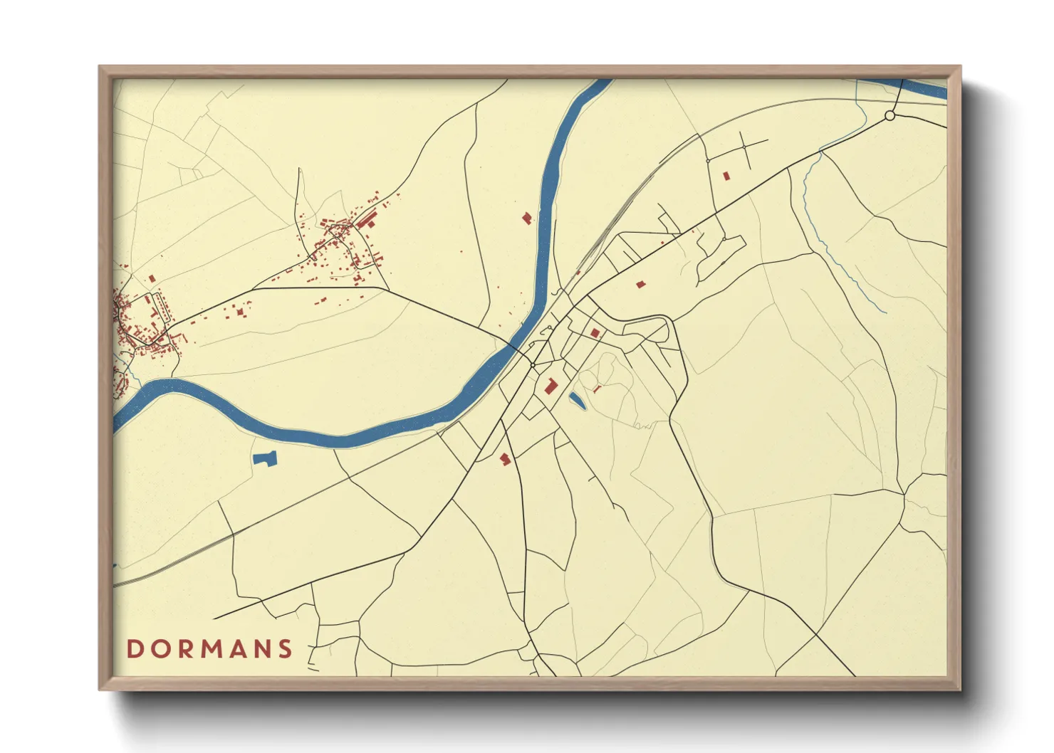 Une affiche de carte sur Dormans