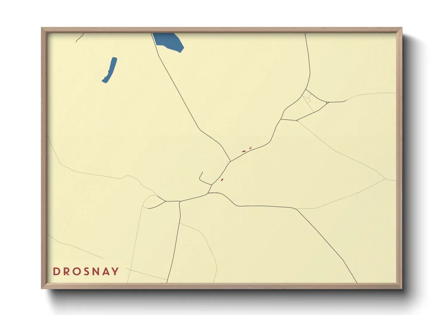 Une affiche de carte sur Drosnay