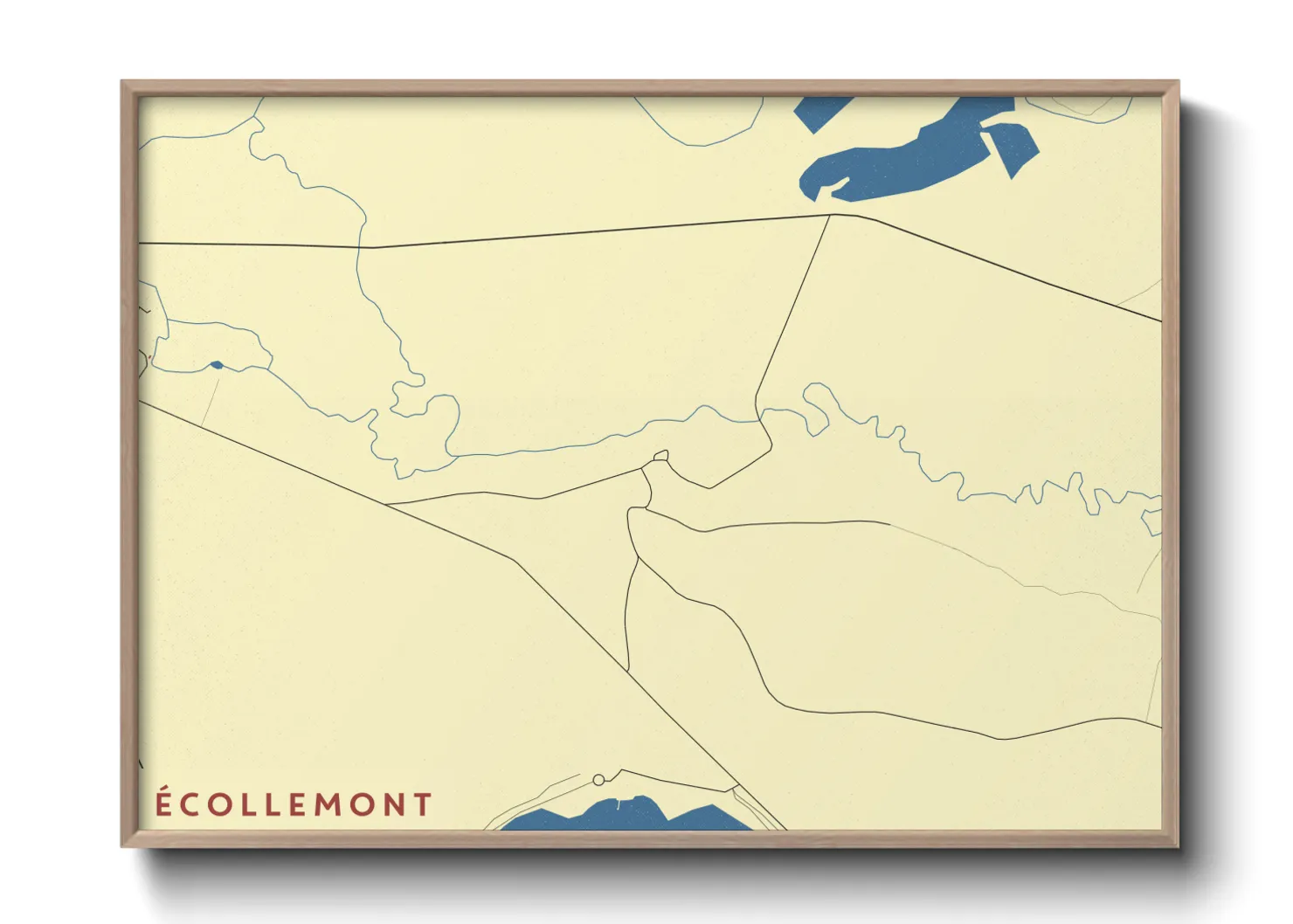 Une affiche de carte sur Écollemont