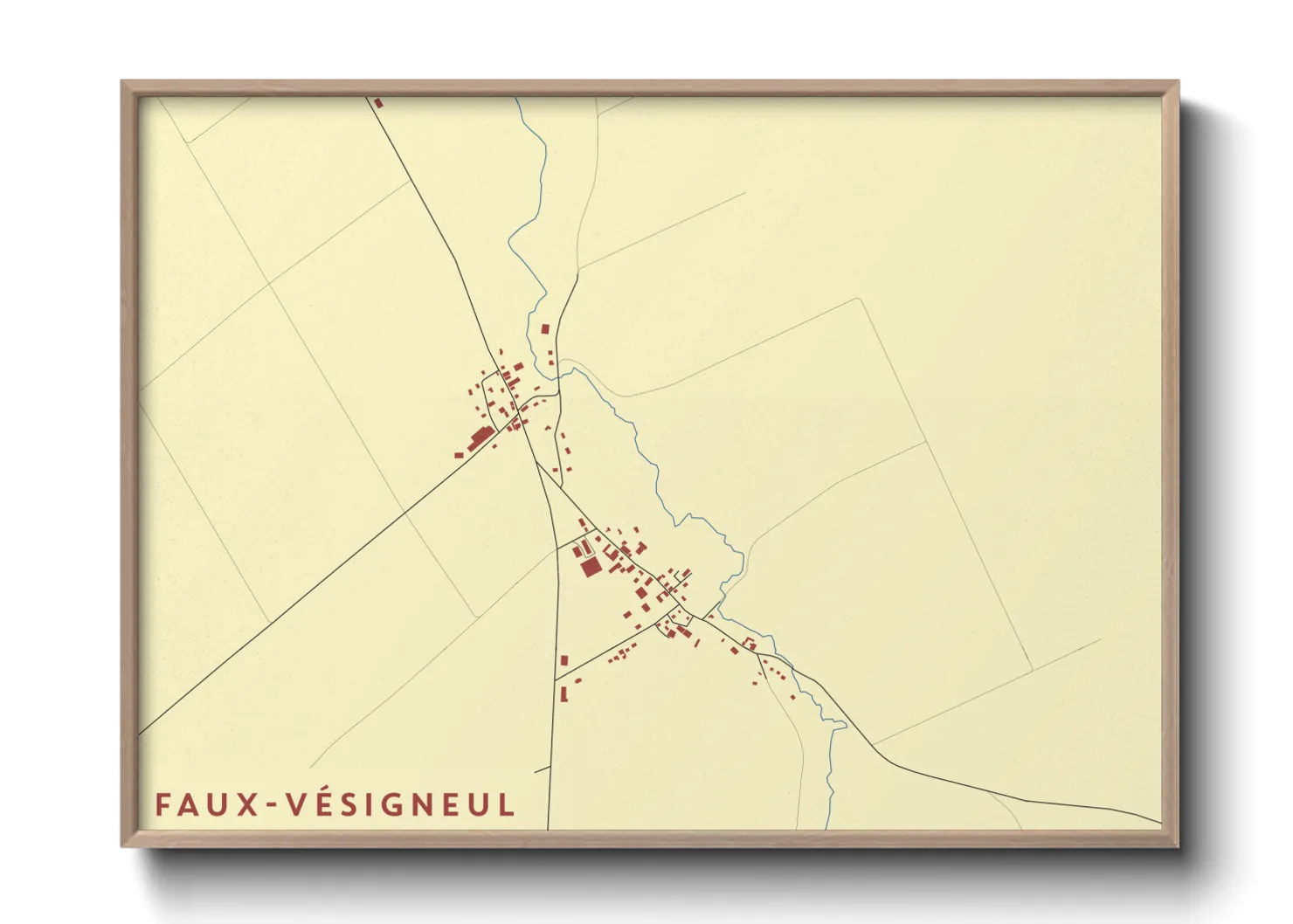 Une affiche de carte sur Faux-Vésigneul