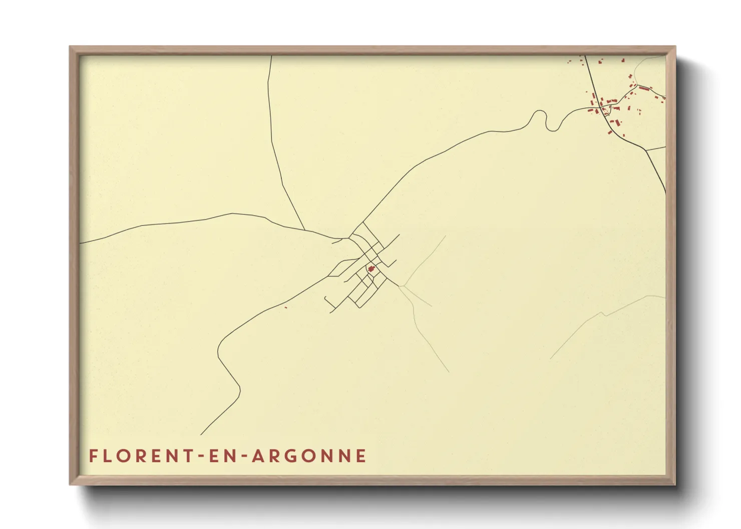 Une affiche de carte sur Florent-en-Argonne