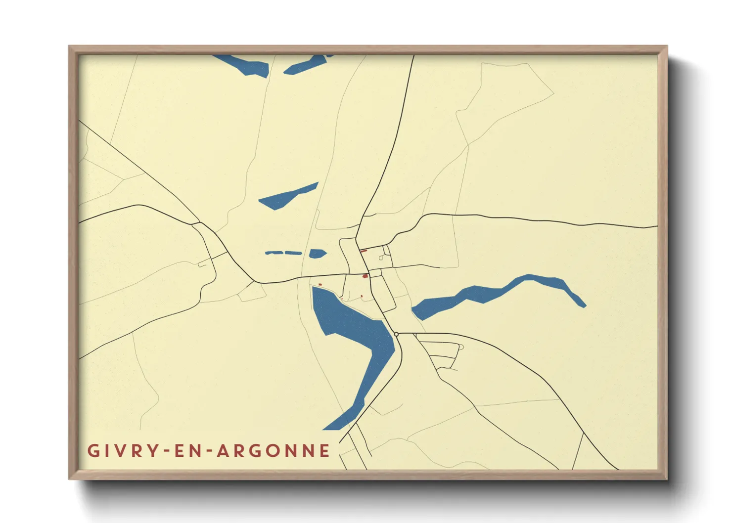 Une affiche de carte sur Givry-en-Argonne