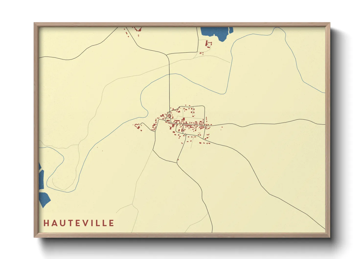 Une affiche de carte sur Hauteville