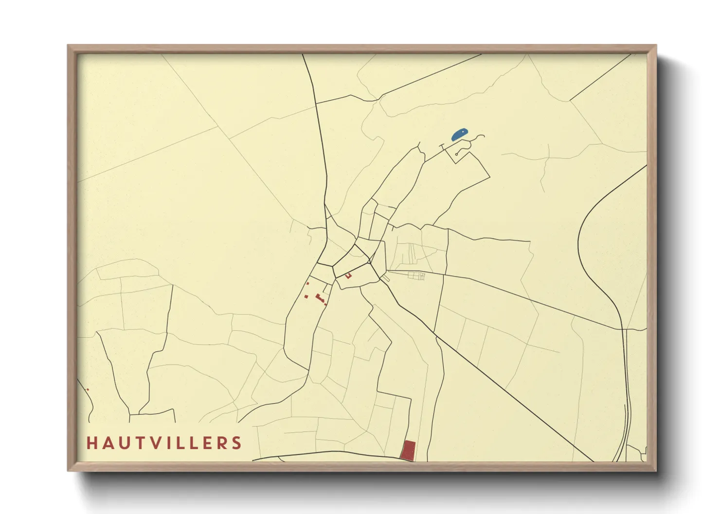 Une affiche de carte sur Hautvillers