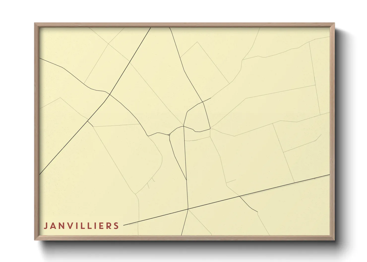 Une affiche de carte sur Janvilliers