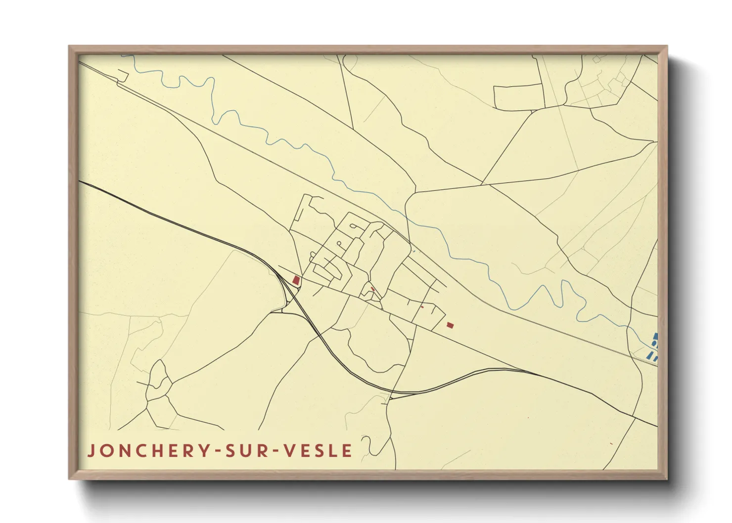 Une affiche de carte sur Jonchery-sur-Vesle