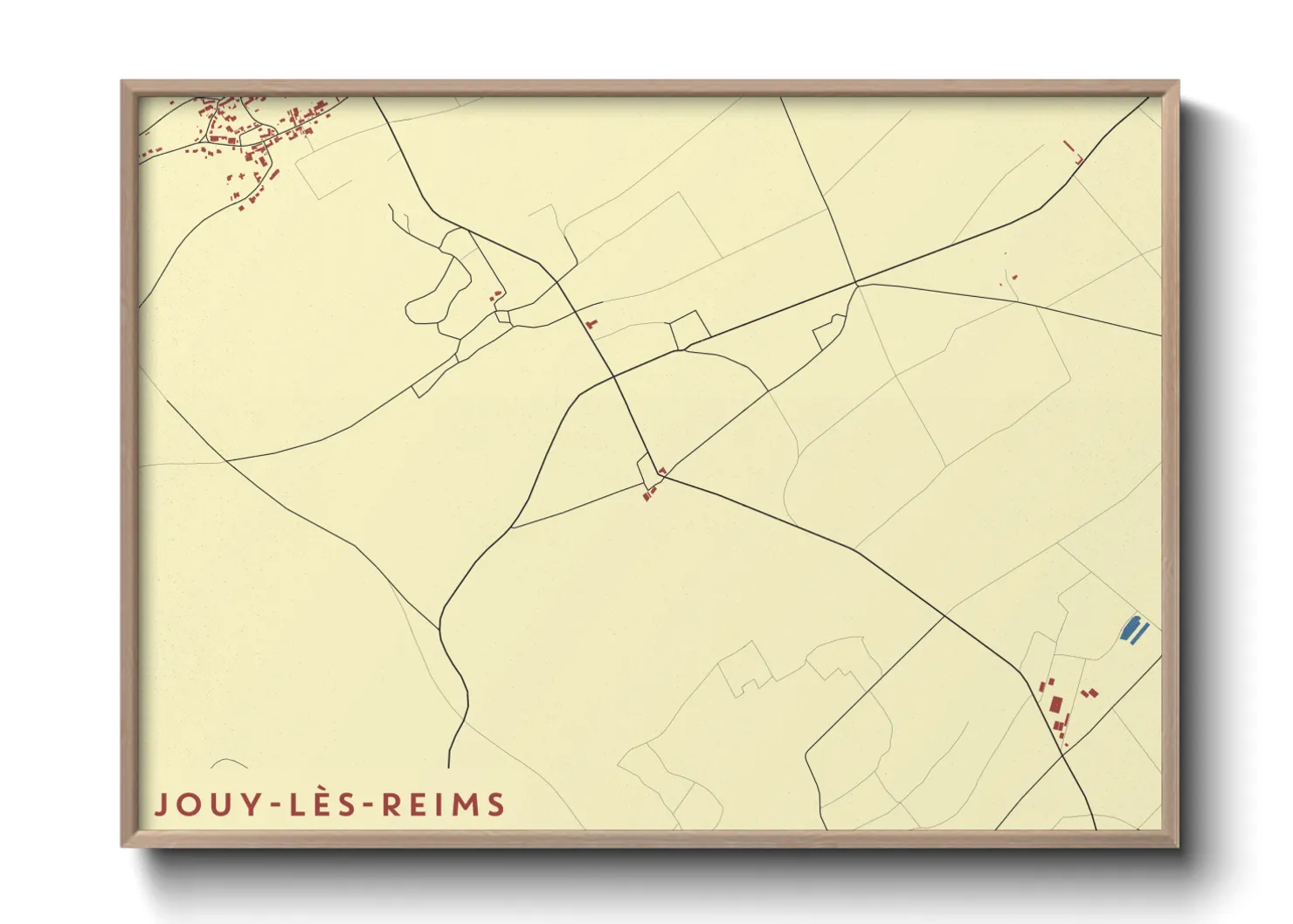 Une affiche de carte sur Jouy-lès-Reims