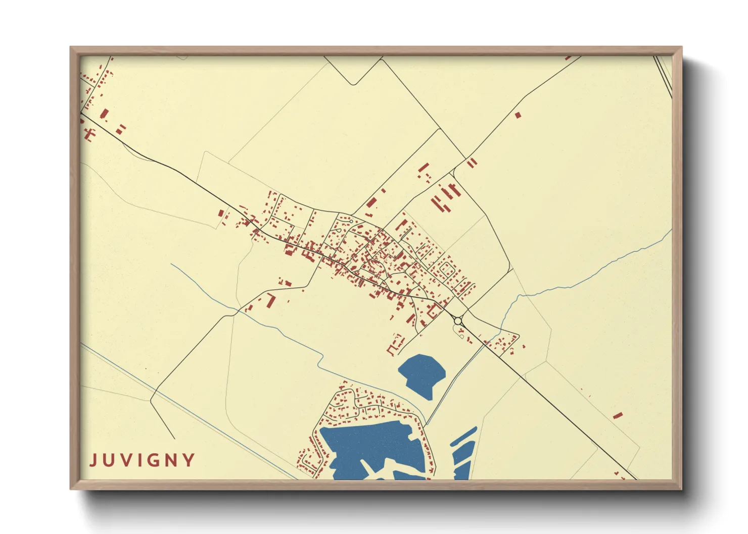 Une affiche de carte sur Juvigny