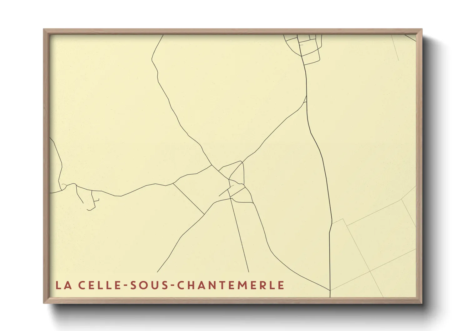 Une affiche de carte sur La Celle-sous-Chantemerle