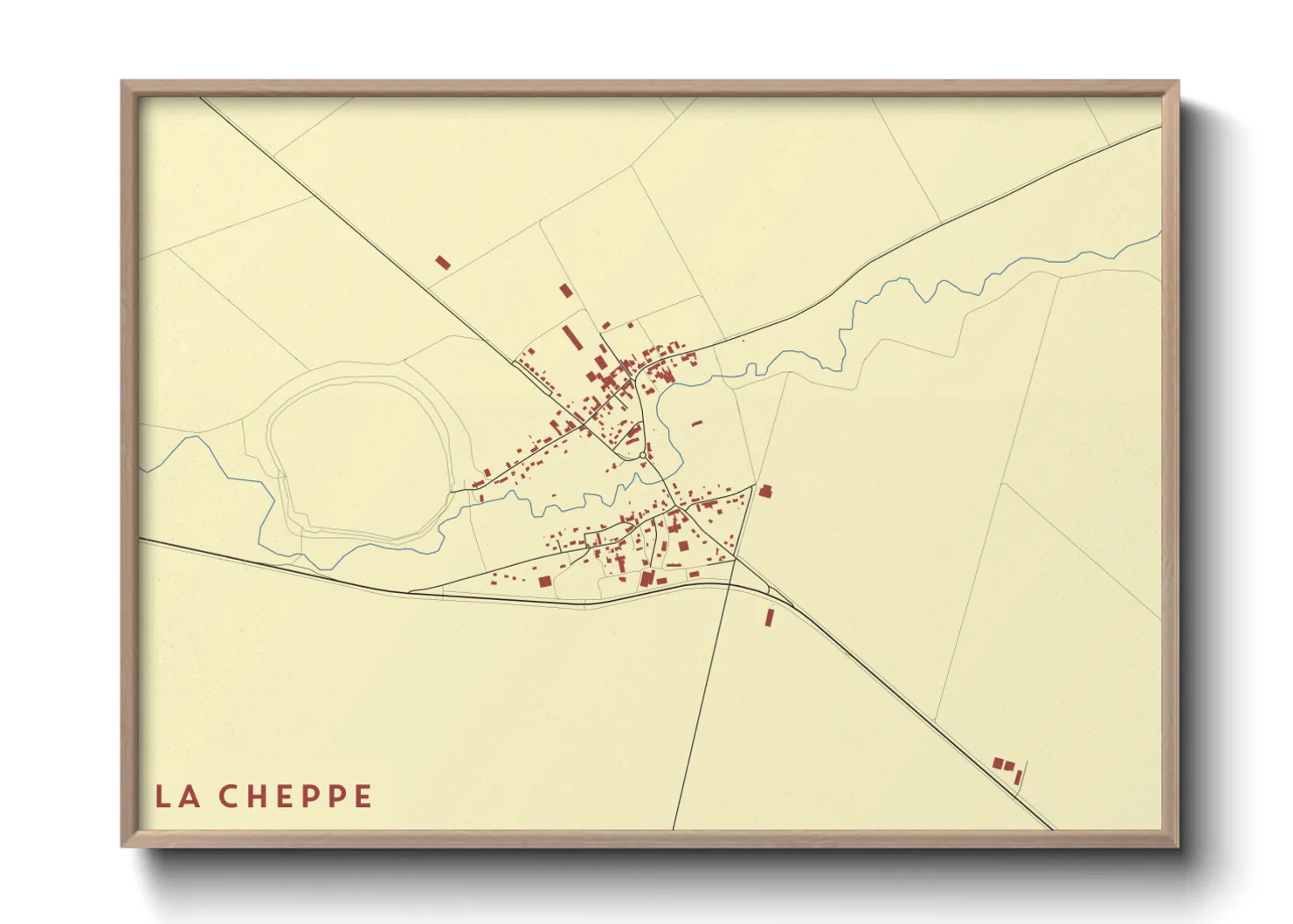 Une affiche de carte sur La Cheppe