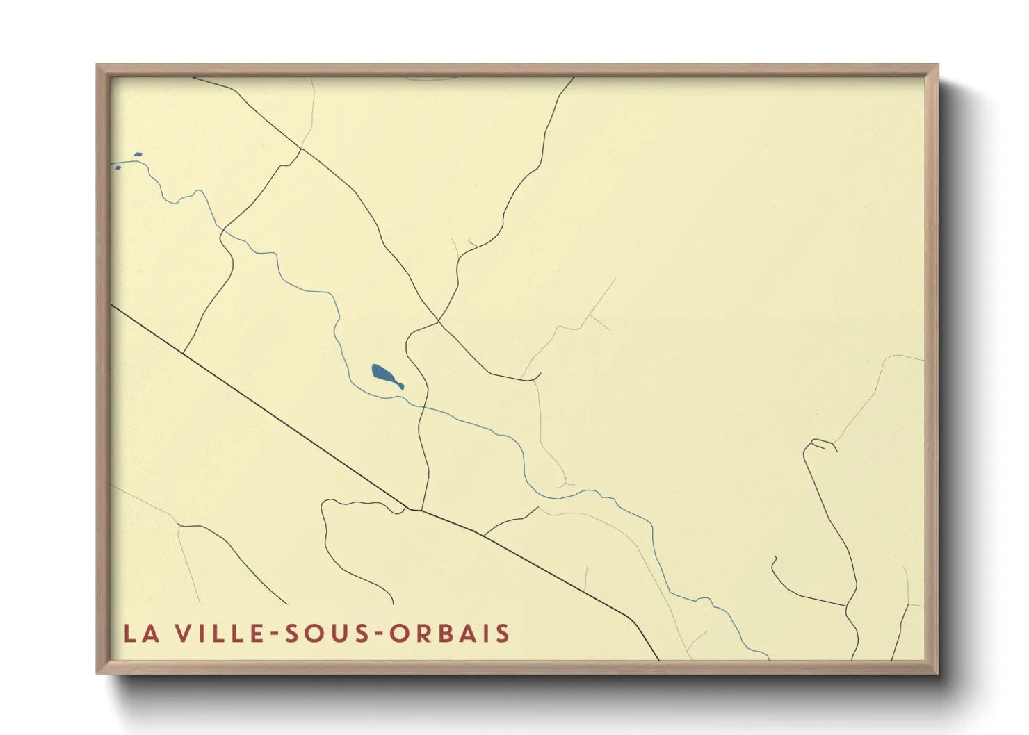 Une affiche de carte sur La Ville-sous-Orbais