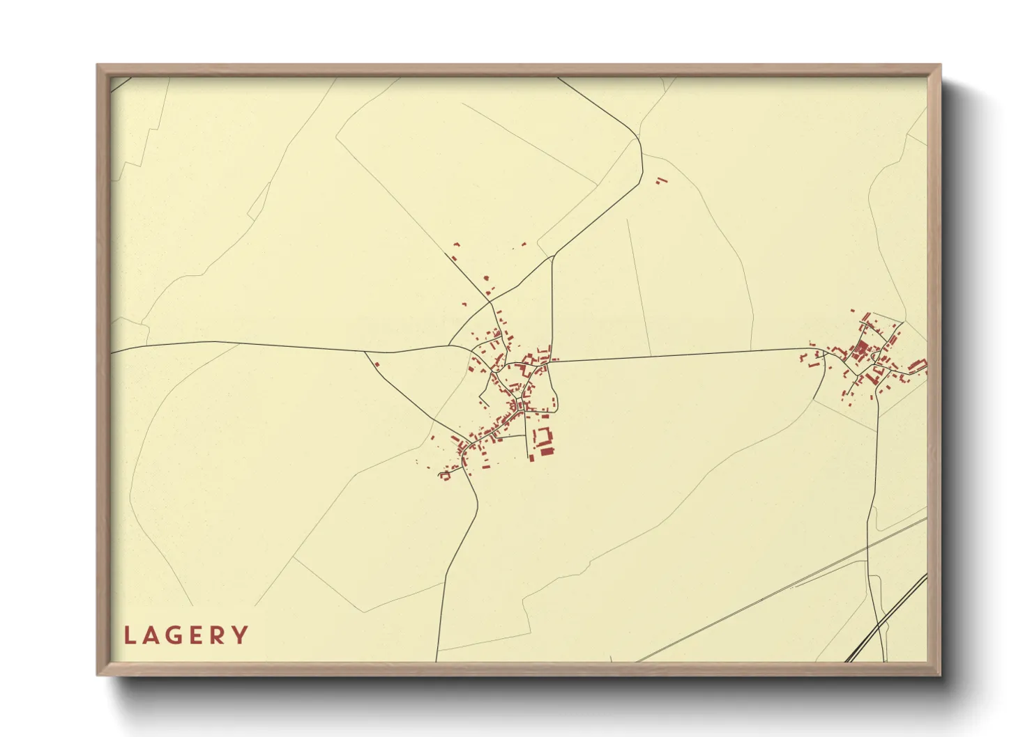 Une affiche de carte sur Lagery