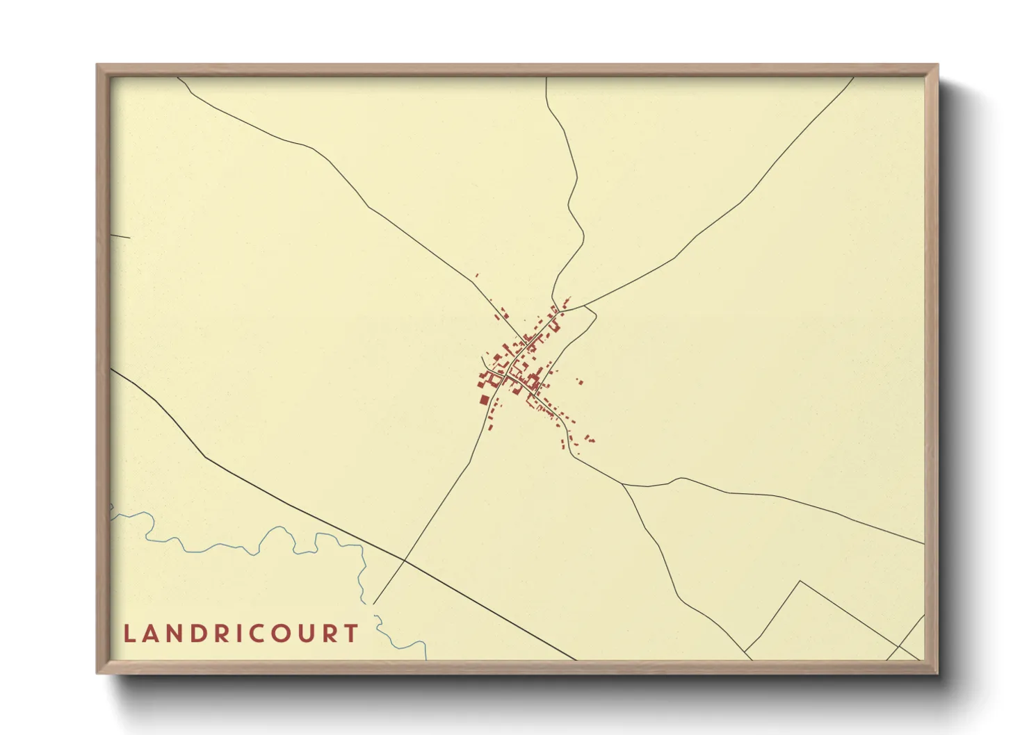Une affiche de carte sur Landricourt
