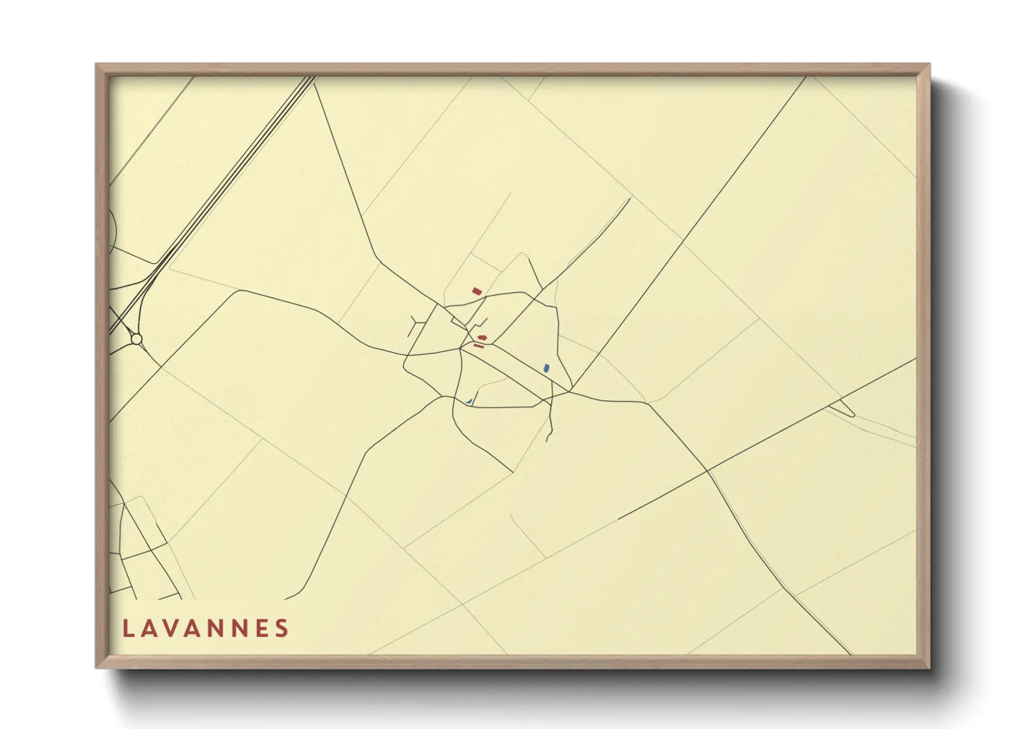 Une affiche de carte sur Lavannes