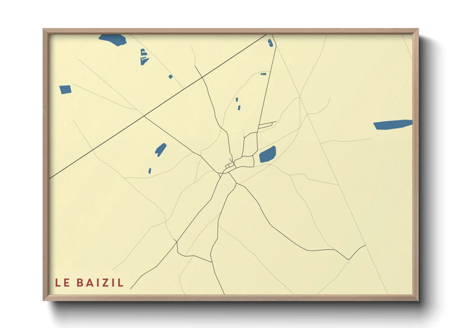 Une affiche de carte sur Le Baizil