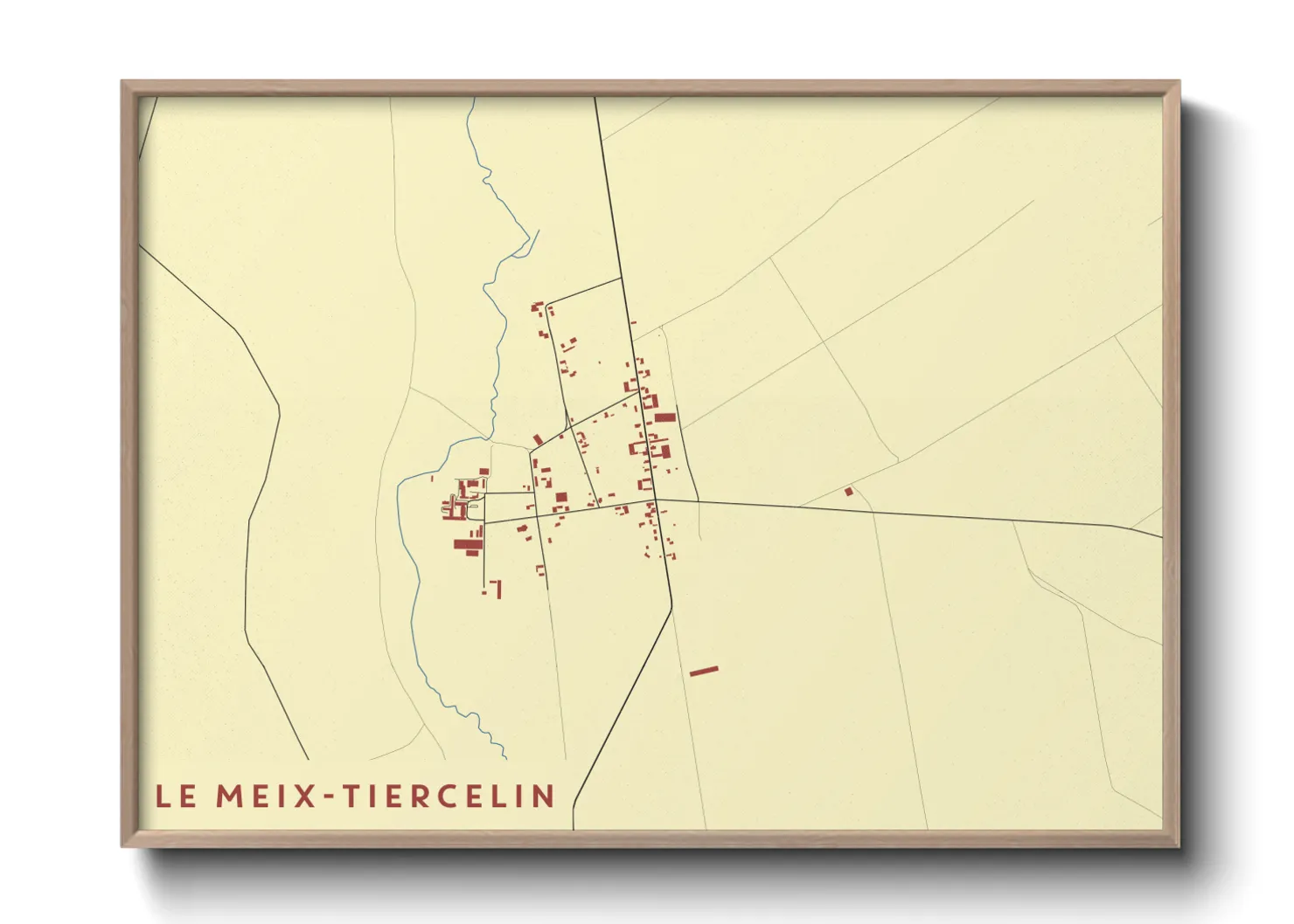 Une affiche de carte sur Le Meix-Tiercelin