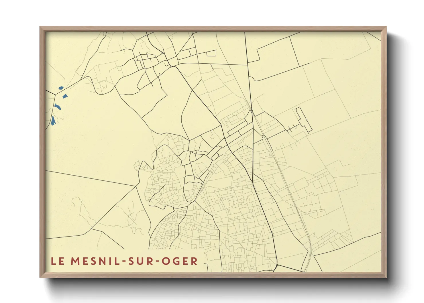 Une affiche de carte sur Le Mesnil-sur-Oger