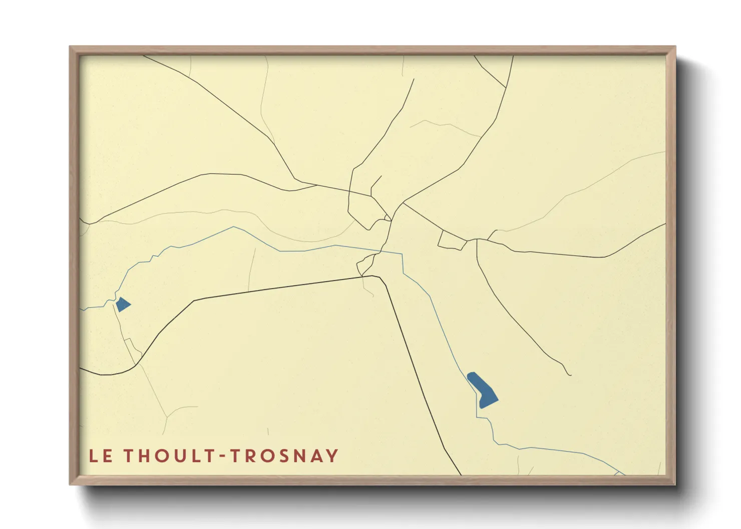 Une affiche de carte sur Le Thoult-Trosnay