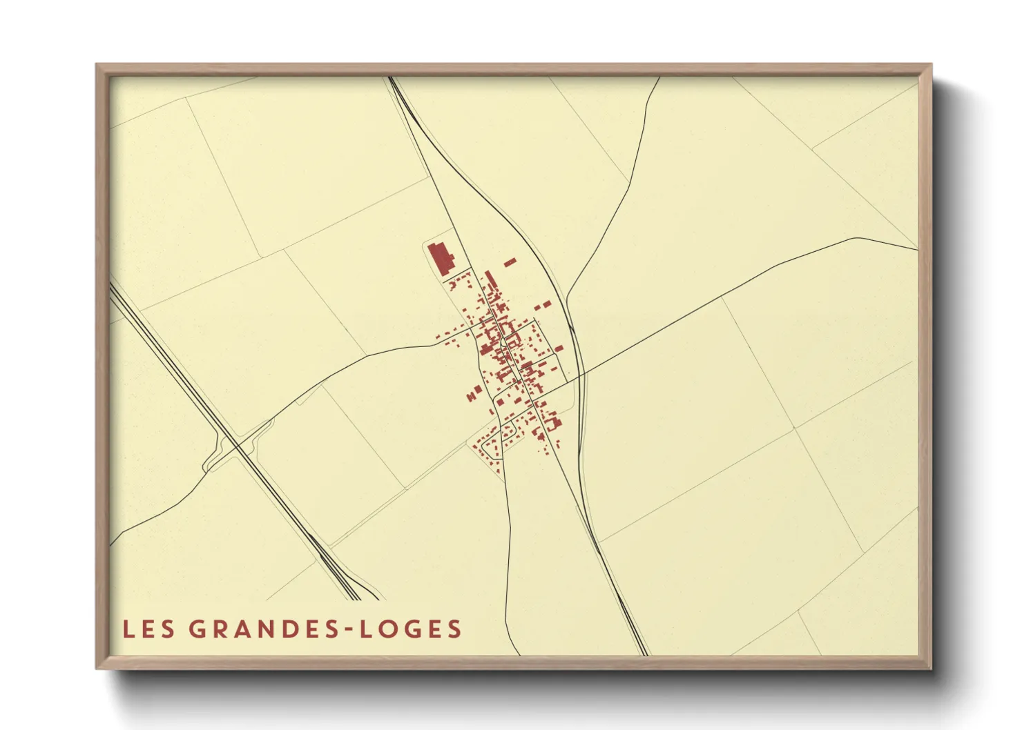 Une affiche de carte sur Les Grandes-Loges