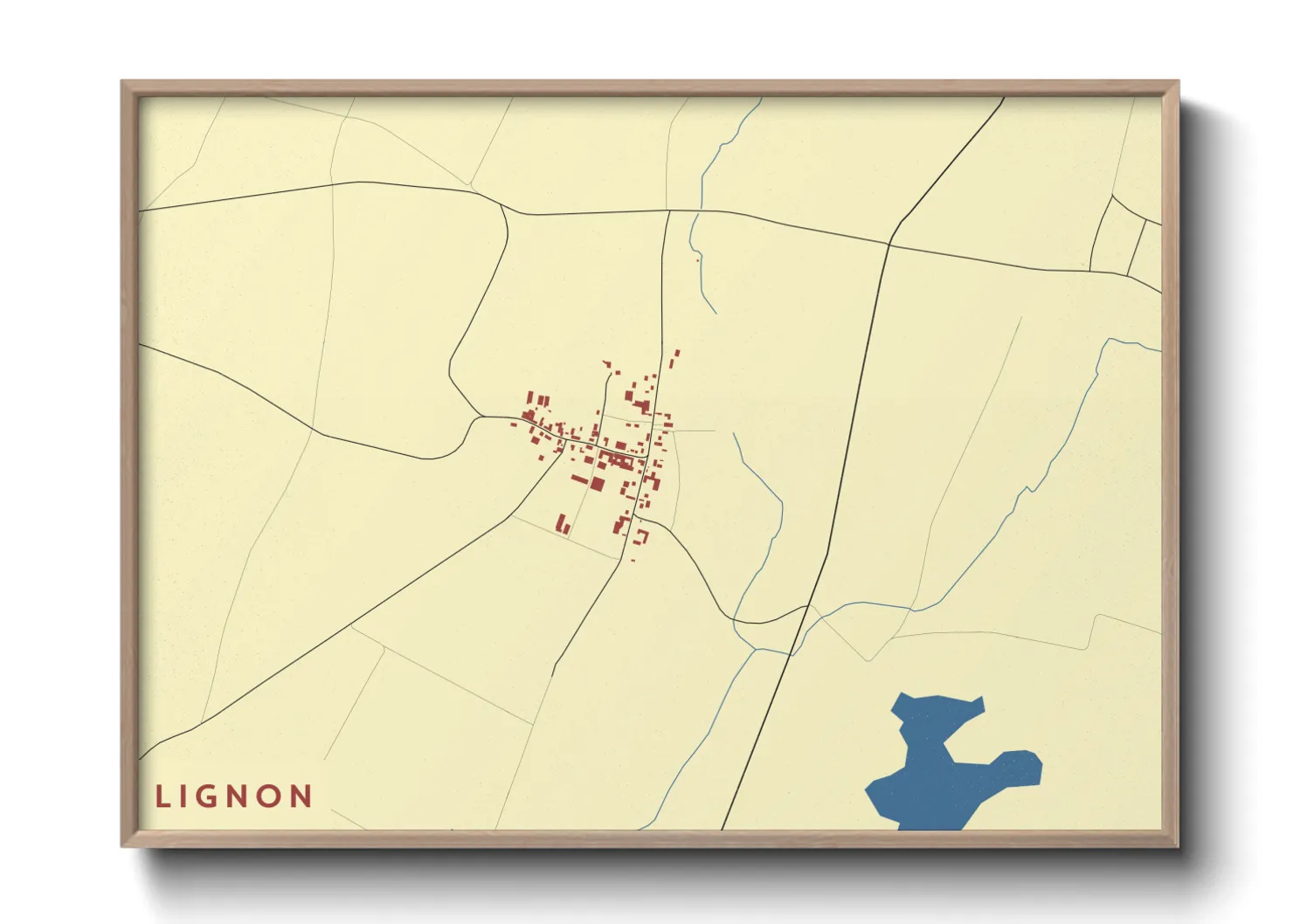 Une affiche de carte sur Lignon