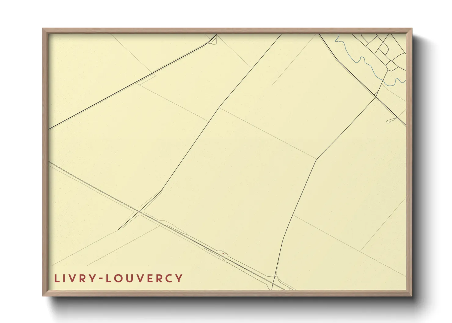 Une affiche de carte sur Livry-Louvercy