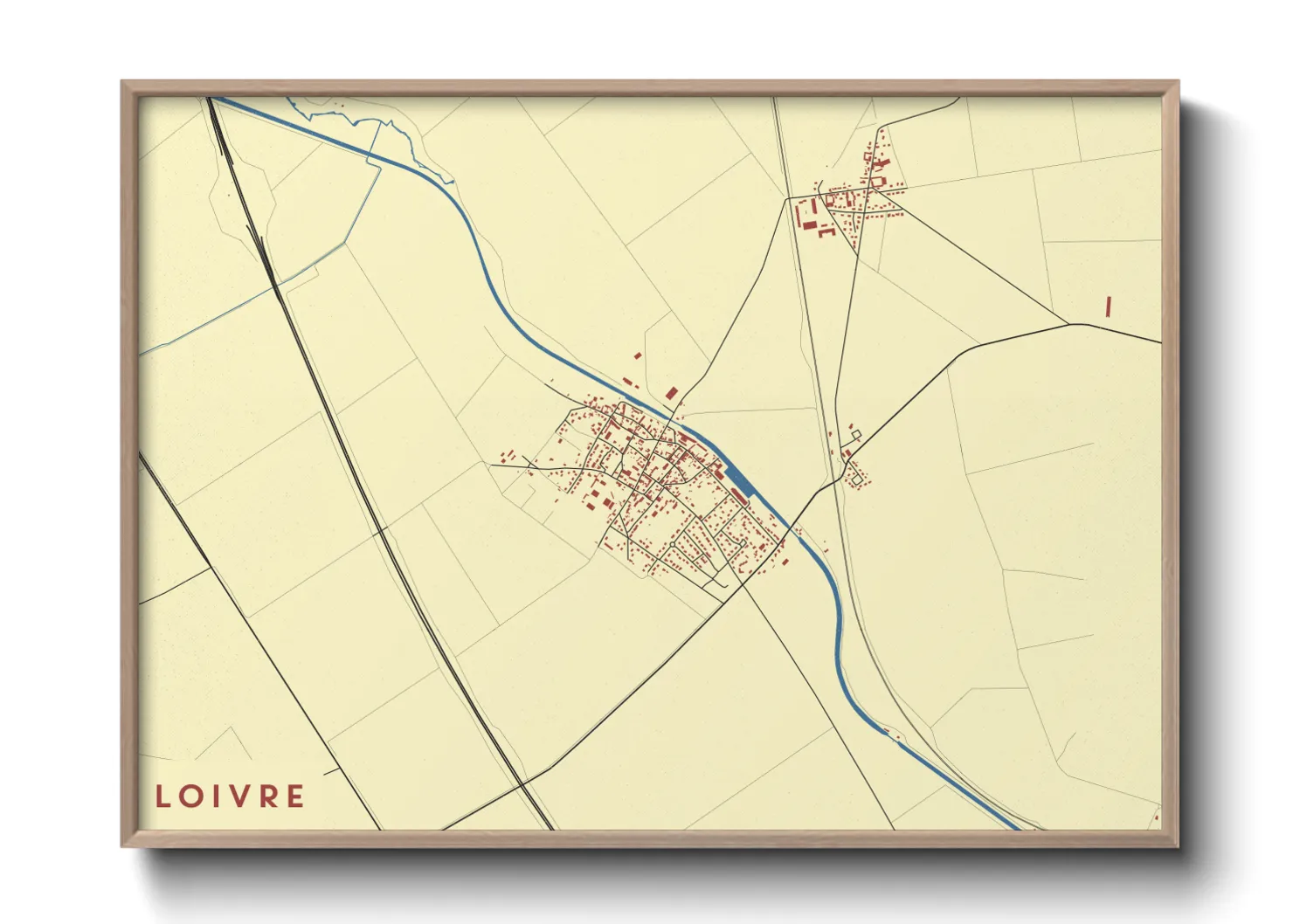 Une affiche de carte sur Loivre
