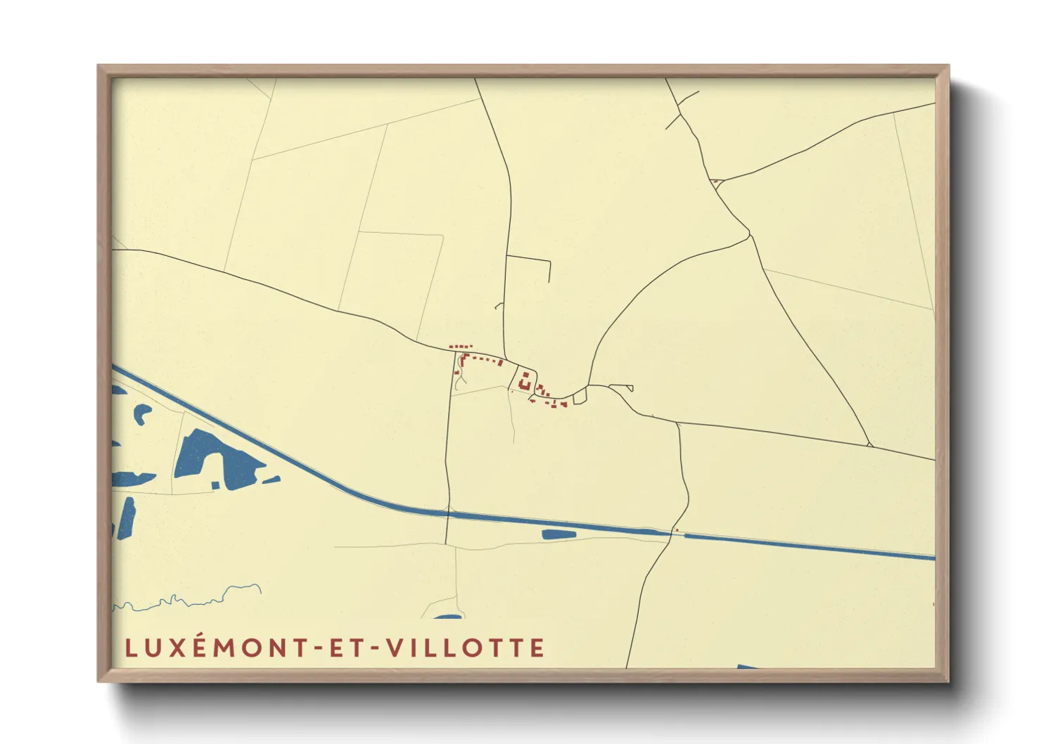 Une affiche de carte sur Luxémont-et-Villotte