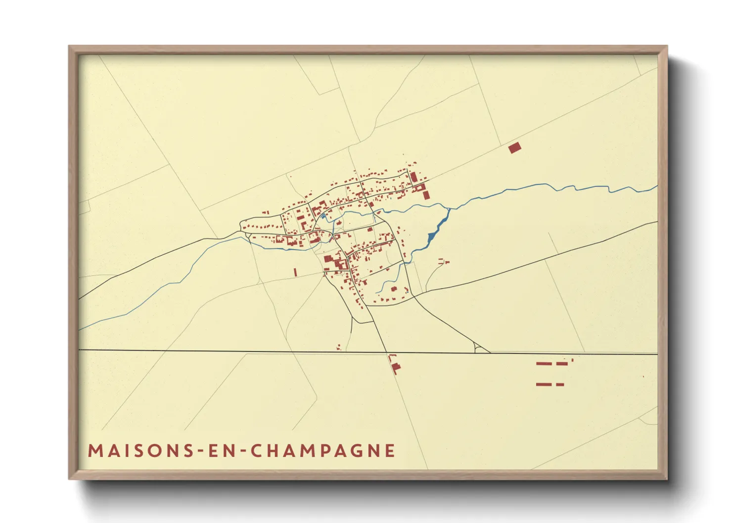 Une affiche de carte sur Maisons-en-Champagne