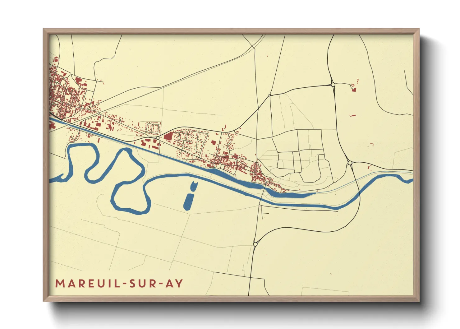 Une affiche de carte sur Mareuil-sur-Ay