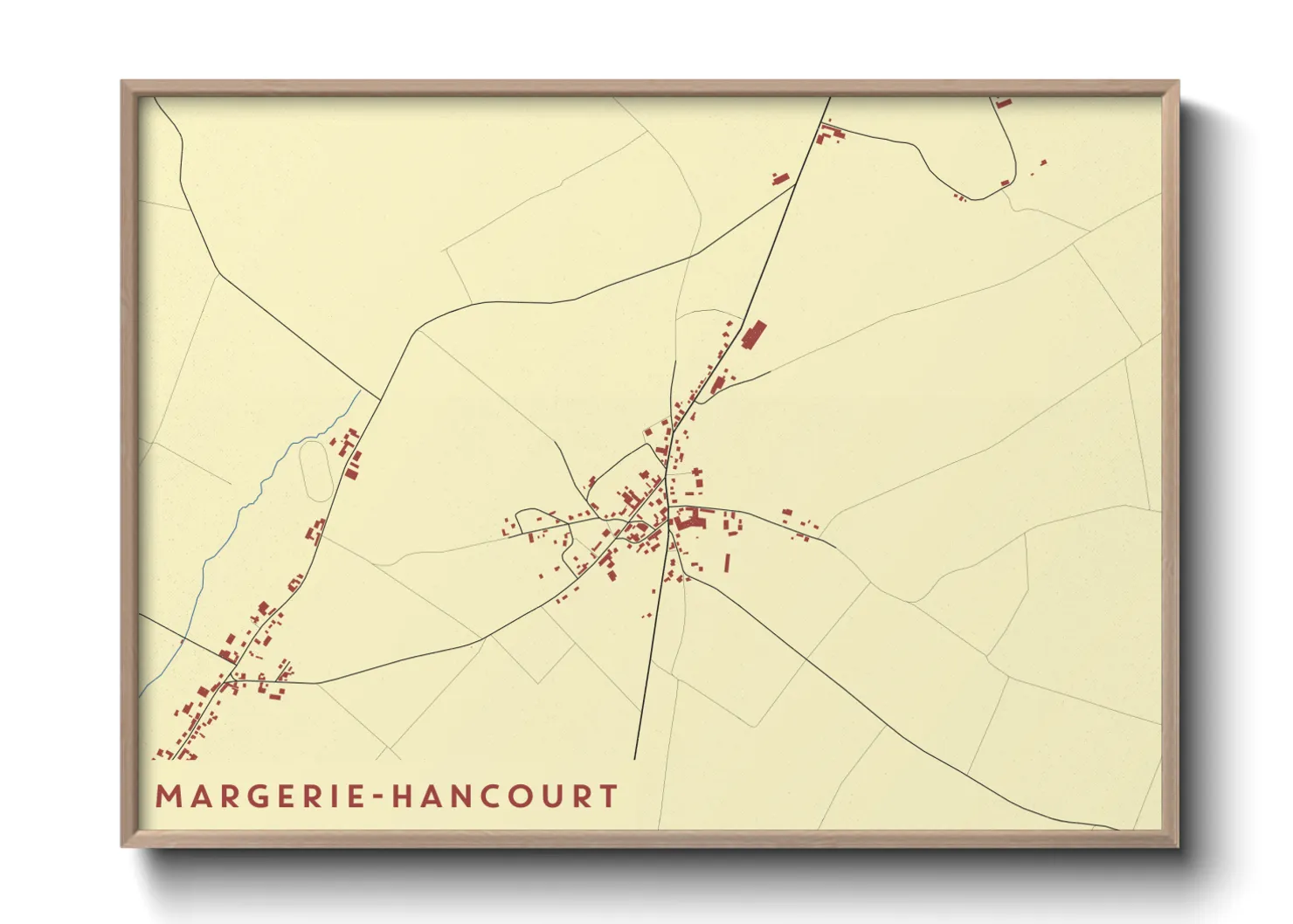 Une affiche de carte sur Margerie-Hancourt