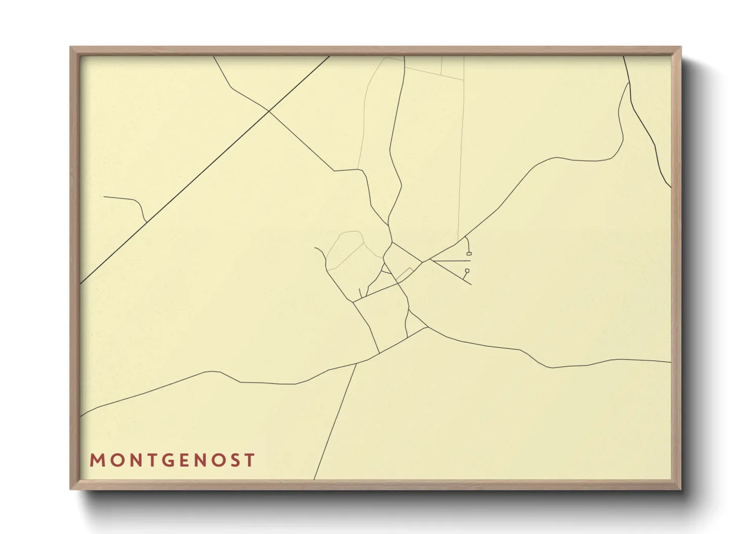 Une affiche de carte sur Montgenost