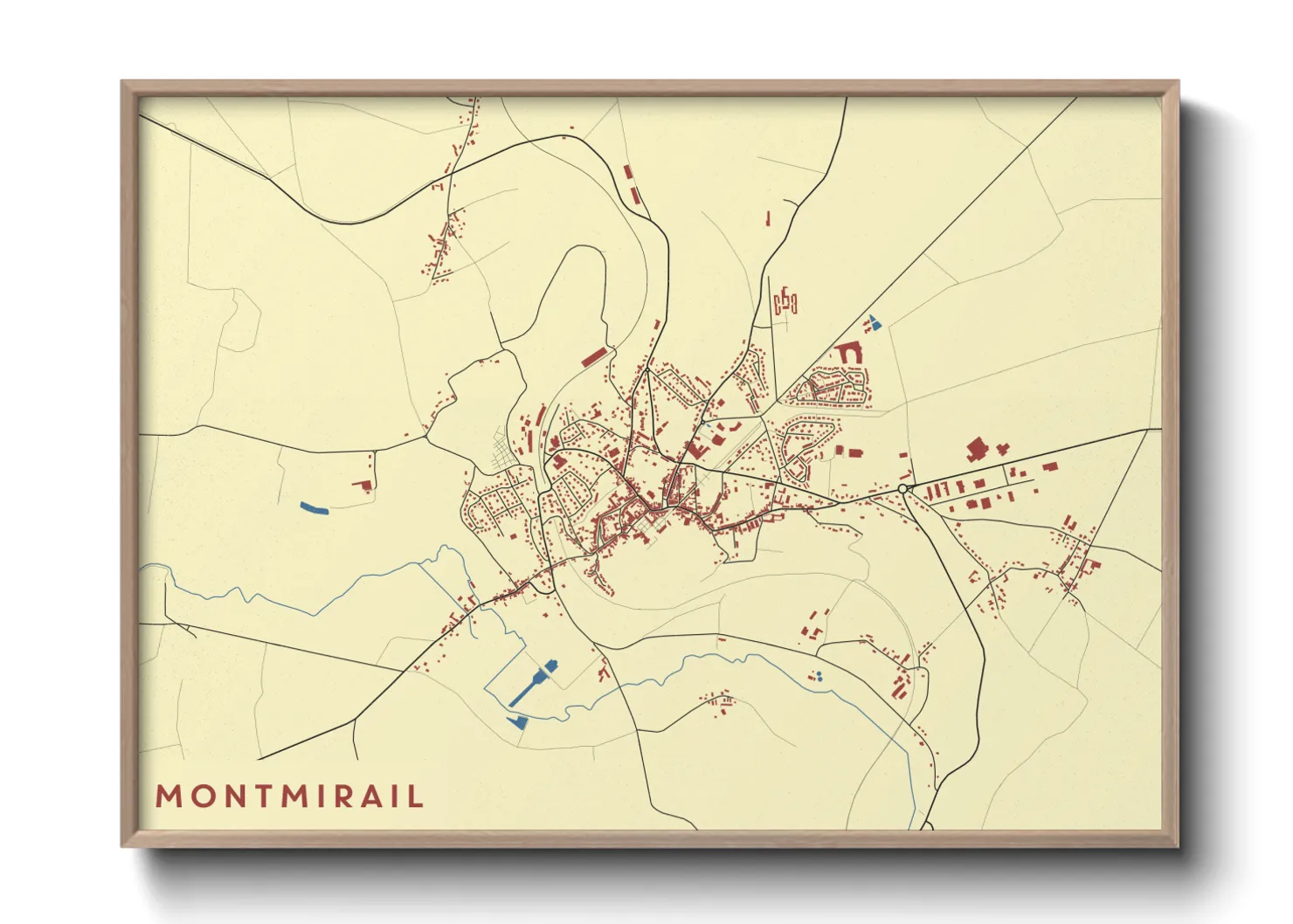 Une affiche de carte sur Montmirail