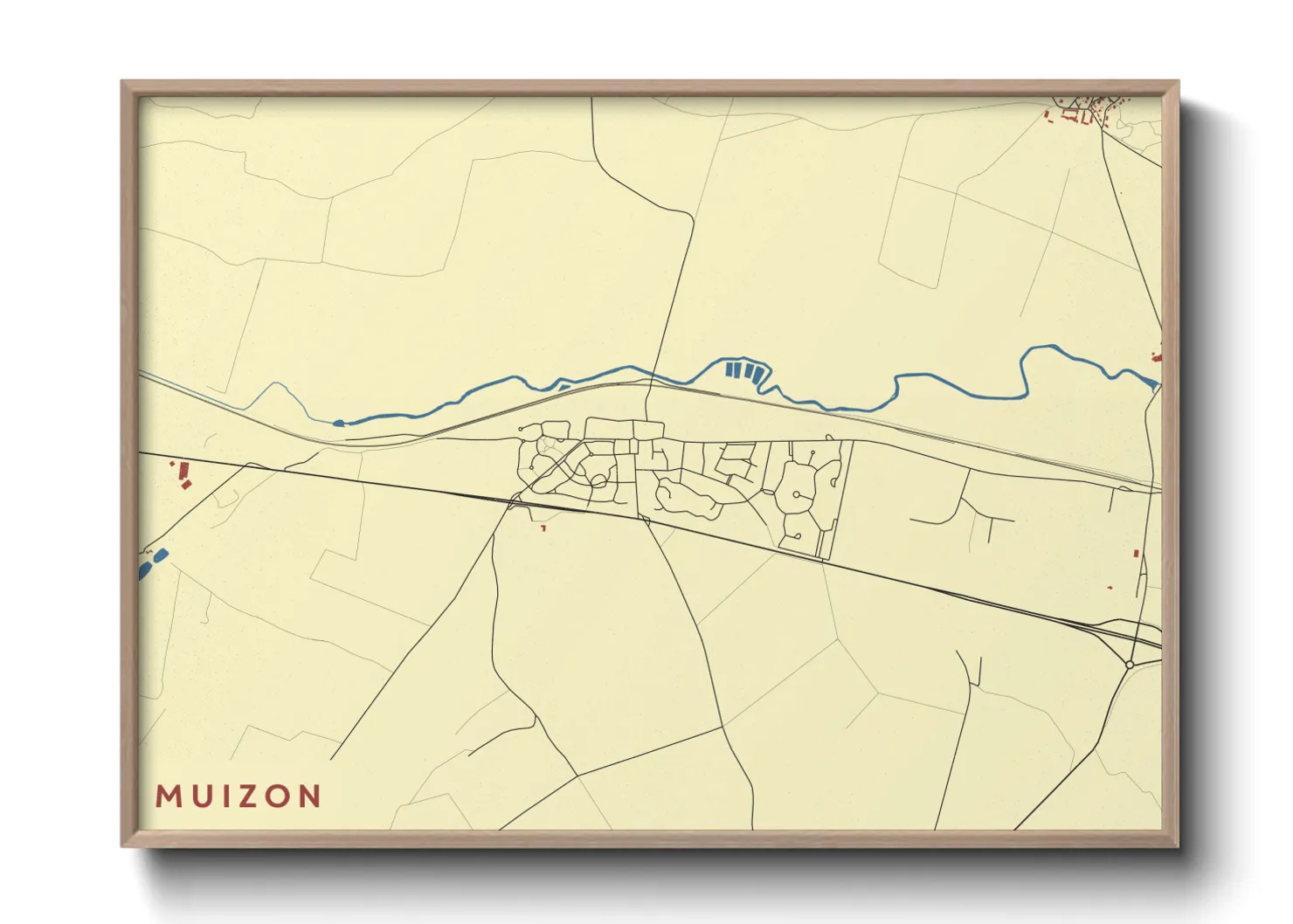 Une affiche de carte sur Muizon