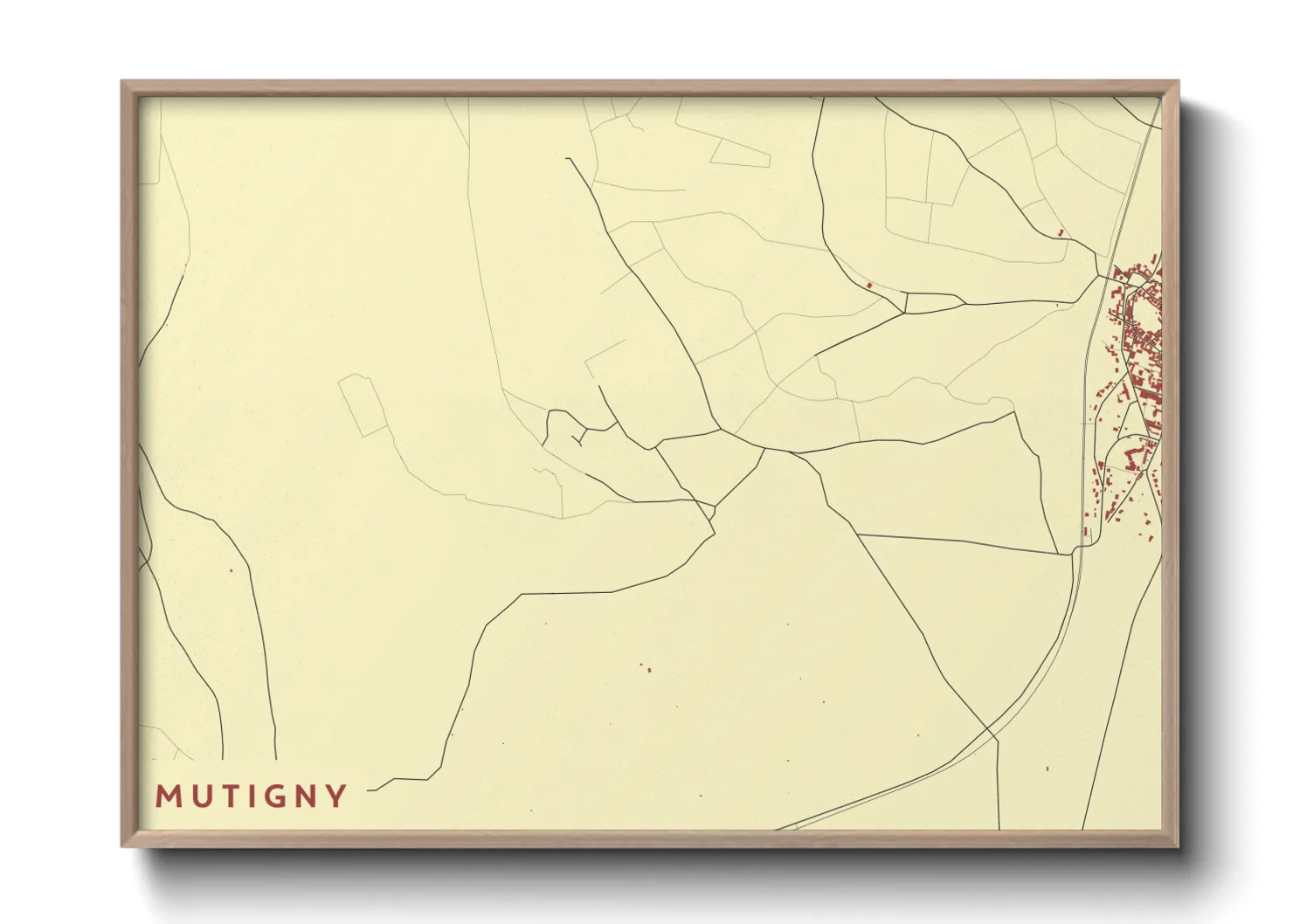 Une affiche de carte sur Mutigny