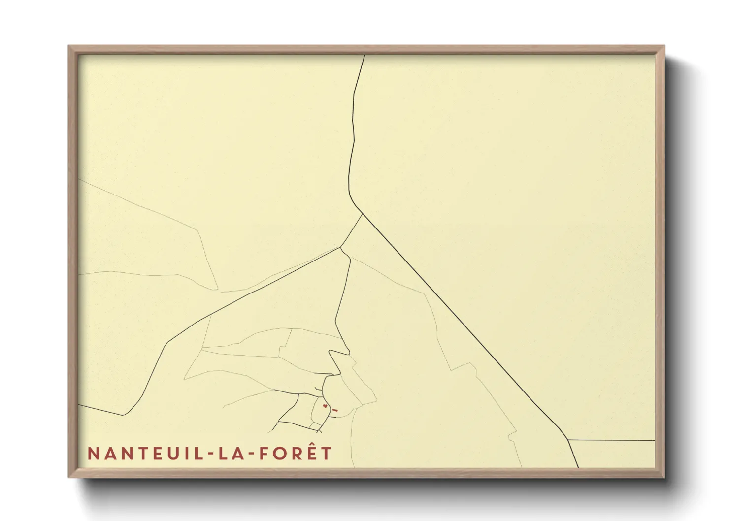 Une affiche de carte sur Nanteuil-la-Forêt
