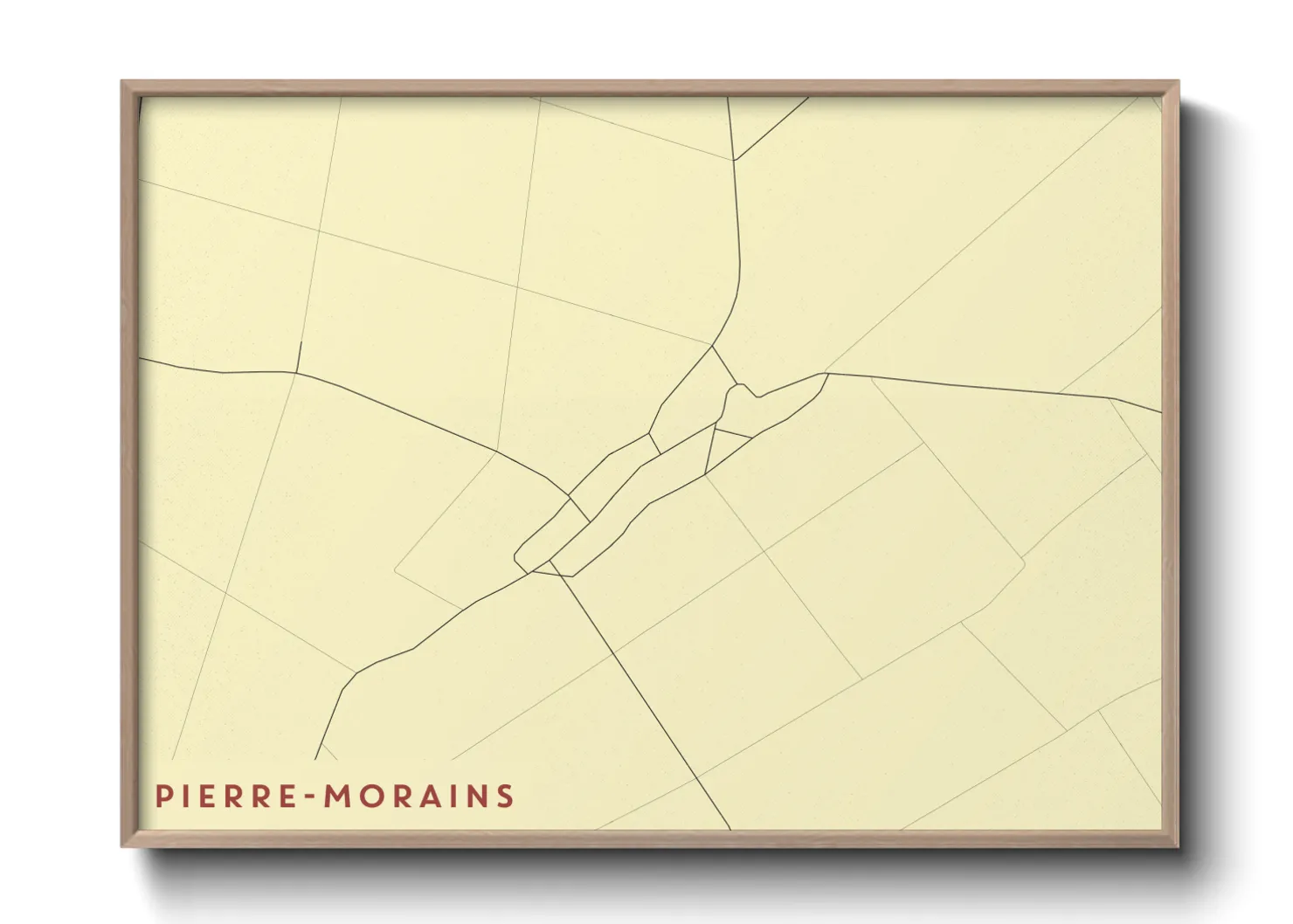 Une affiche de carte sur Pierre-Morains