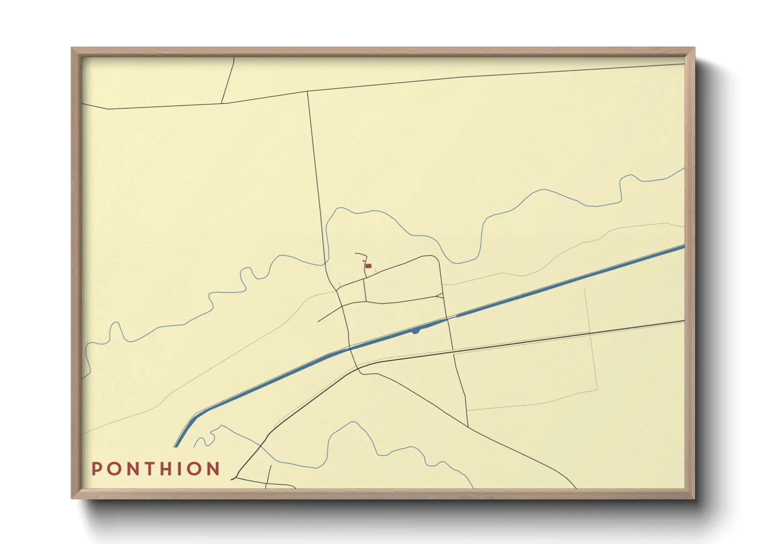 Une affiche de carte sur Ponthion